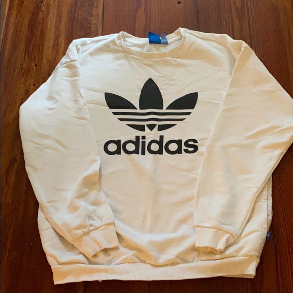 white adidas crew neck!